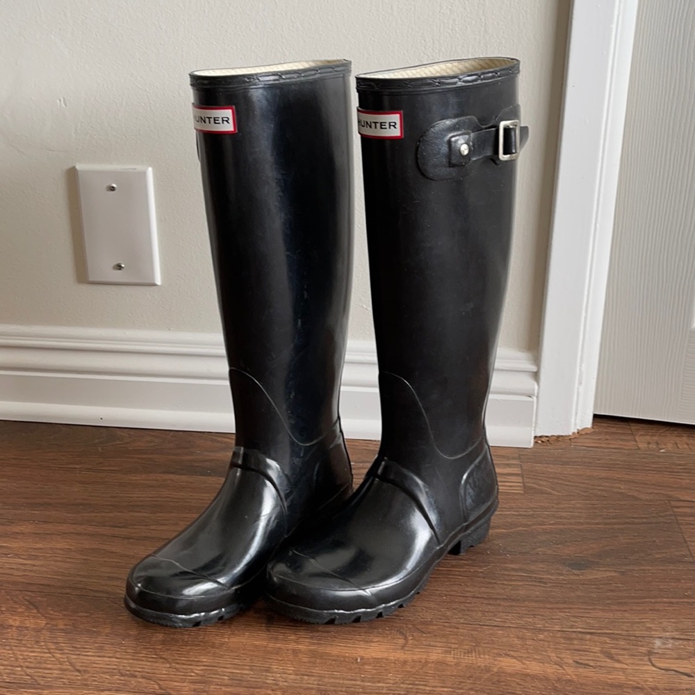 Women’s Black Tall Hunter Rainboots